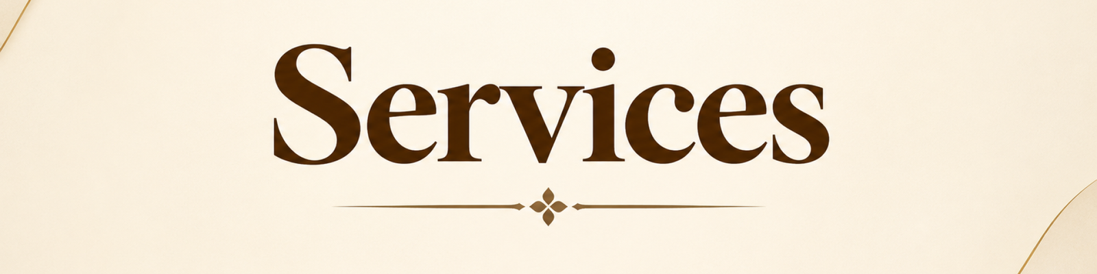 Elegant Services Typography Poster